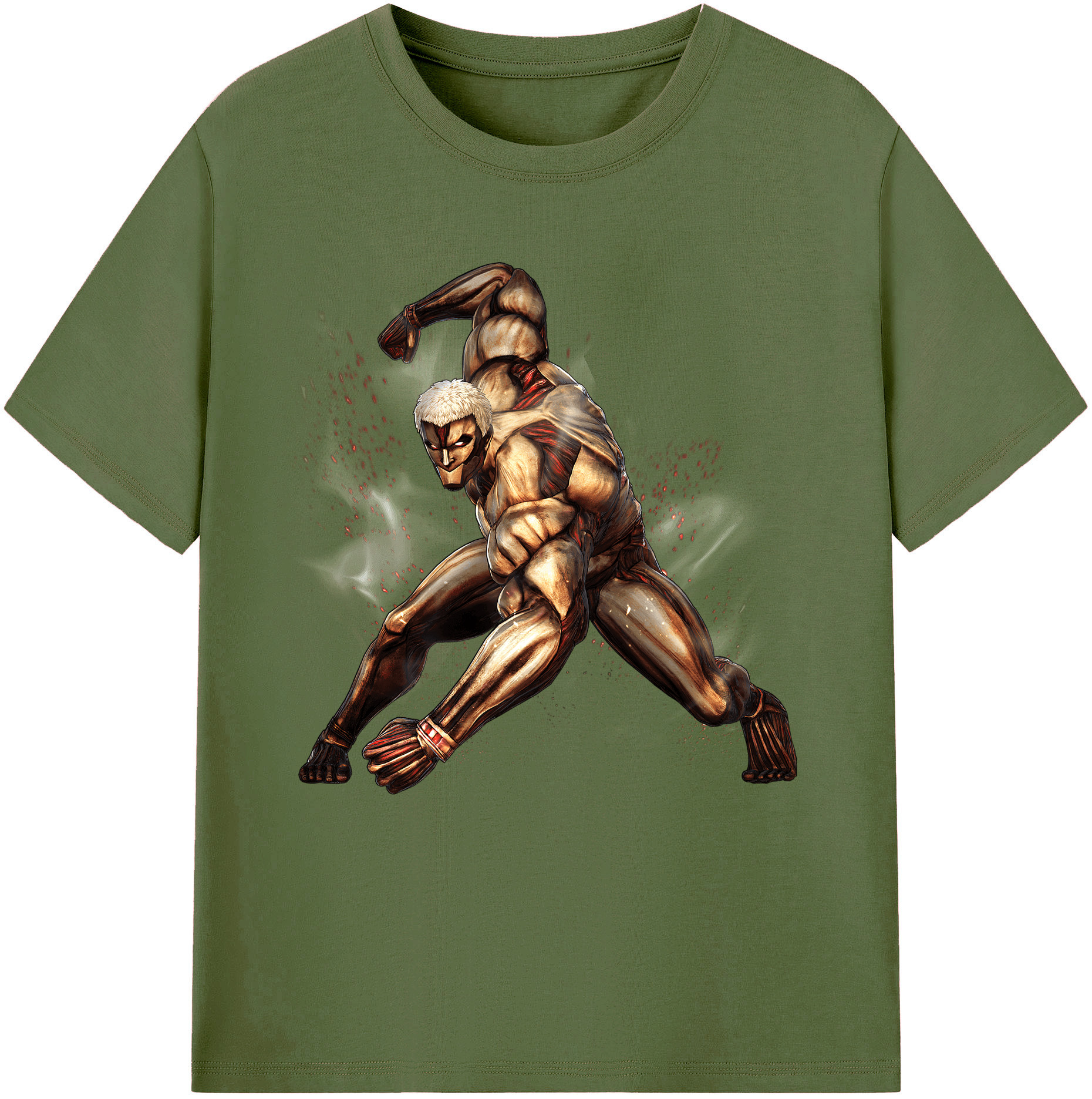 （画像用） 進撃の巨人 Attack on Titan 綿100％半袖Tシャツ（フロントプリント）